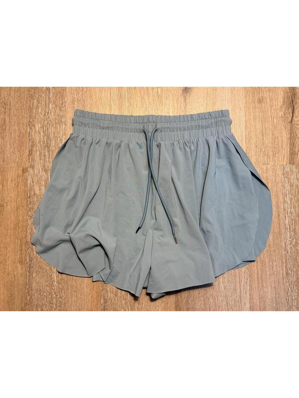 Cute Athletic Green Shorts Women's Love Tree - Stretch Spandex Activewear Size S